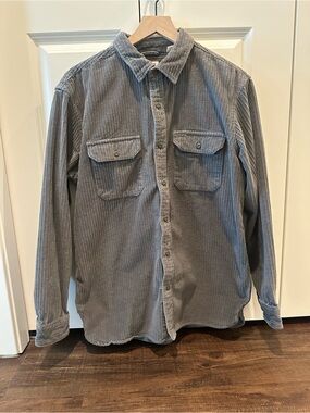 Levi's Men's Grey Corduroy Button-Down Shirt